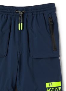 Nylon Convertible Trousers | Blue/Giallo Fuorescente