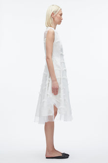 Fil Coupe Midi Dress | White