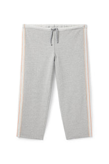 Women | Vintage Orange Stitched Cropped Sweatpant | Heather Gray