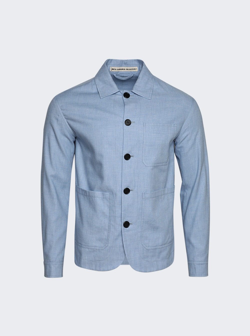 Men | Meta Campania Collective | Julian Self Lined Shirt Jacket | Chambray Blue