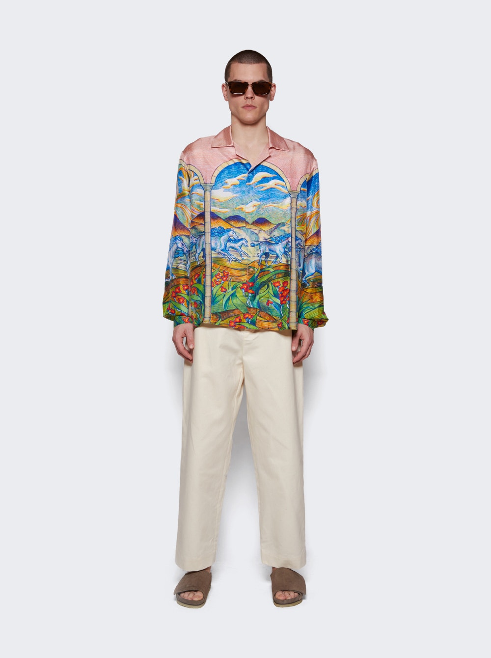 Men | Meta Campania Collective | Ed Unlined Heavy Cotton Drawstring Trousers | Natural White