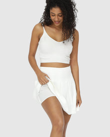 Women | Palm Breeze Tennis Skort | White