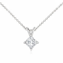 0.33 CT Princess Natural Diamond | Pendant Necklace | Platinum | G Color | SI1 Clarity
