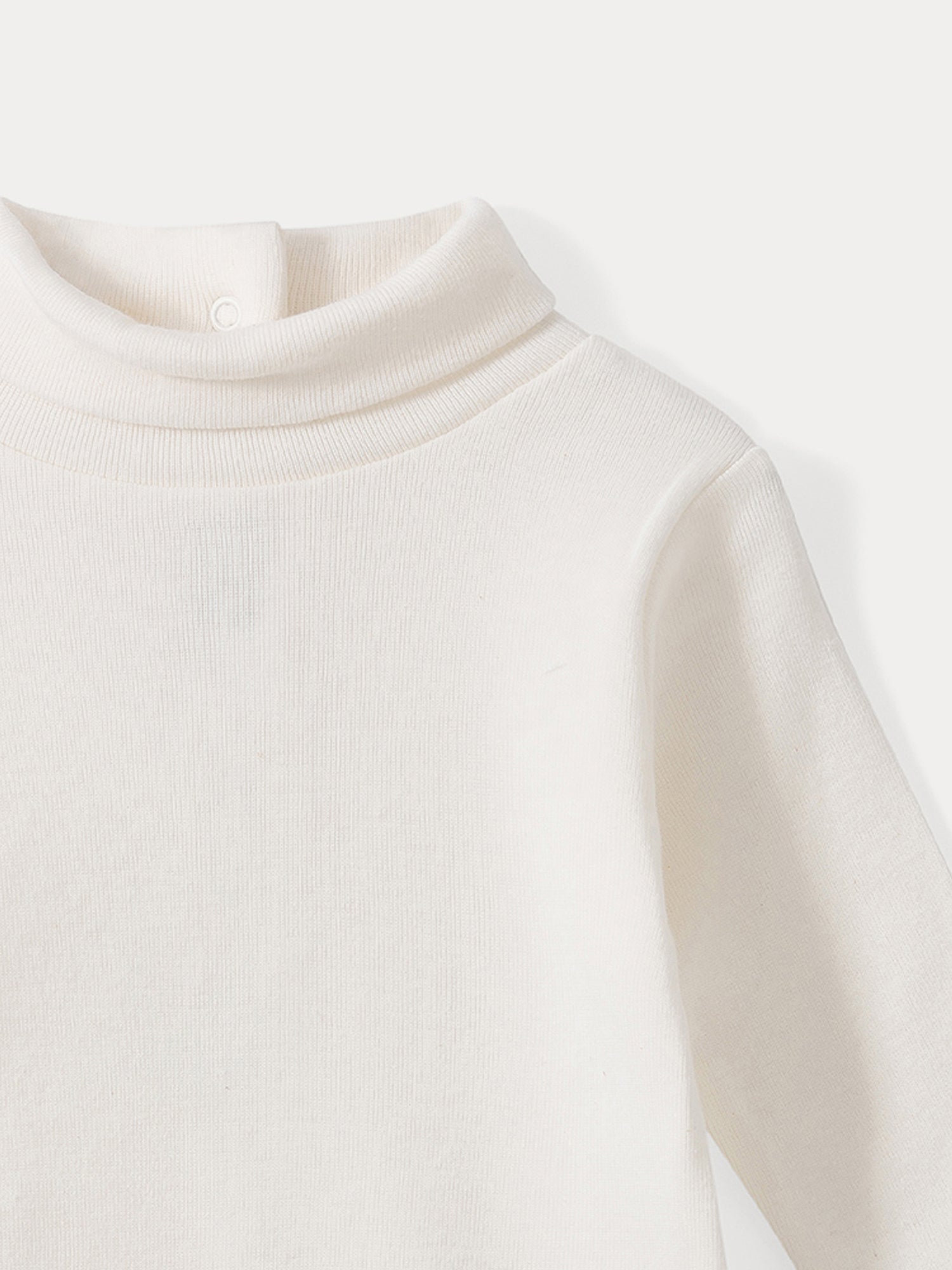 Unisex | Baby Turtleneck Onesie | Milk White