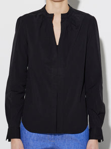 Olympia Poplin Blouse | Black