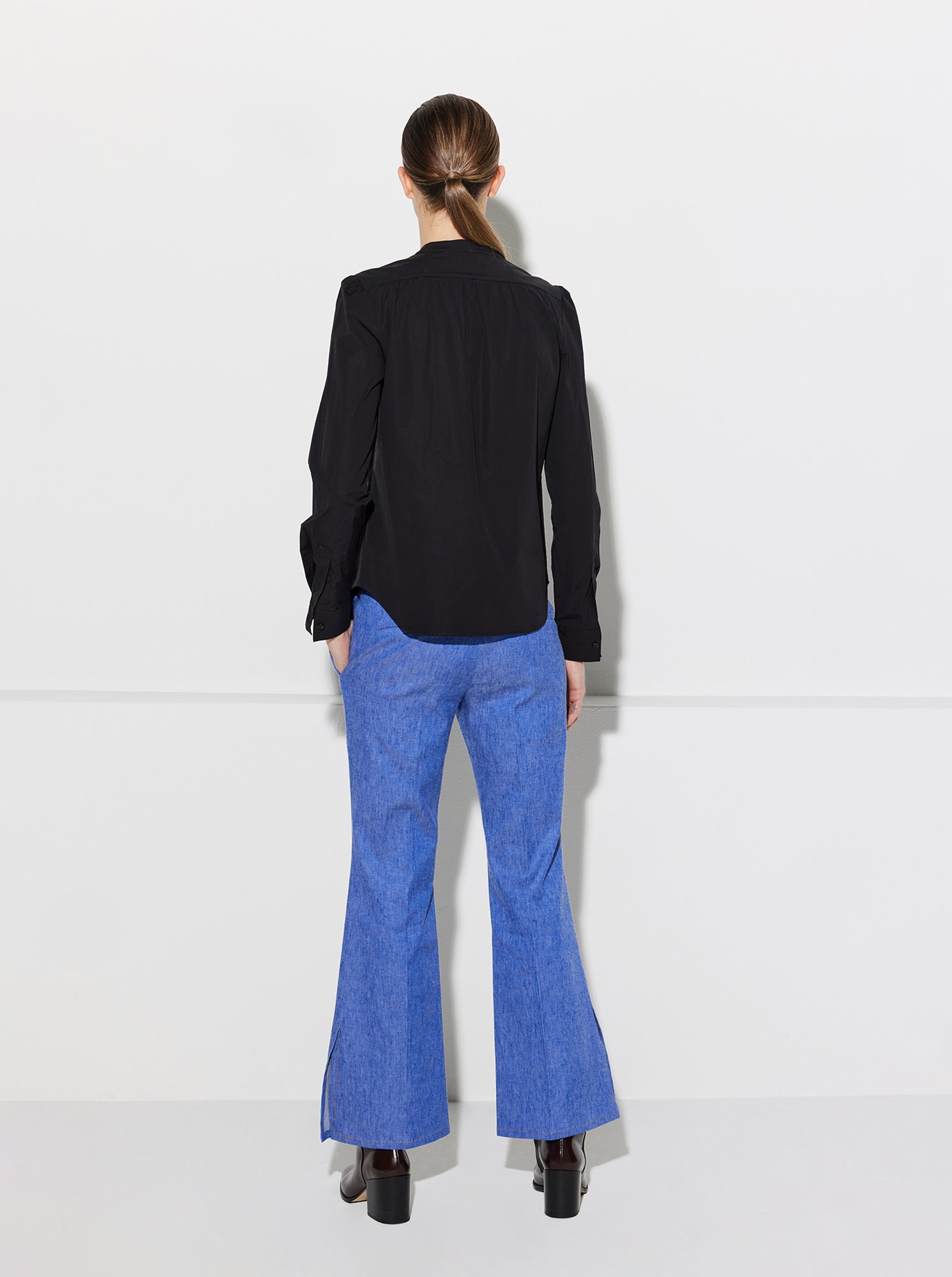 Olympia Poplin Blouse | Black