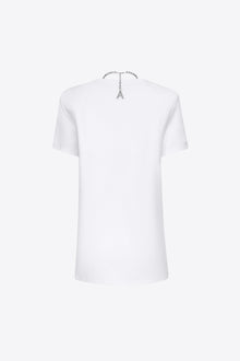 Crystal Butterfly V-Neck T-Shirt Dress | Off White