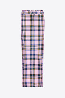 Checked Midi Skirt | Pink Multi