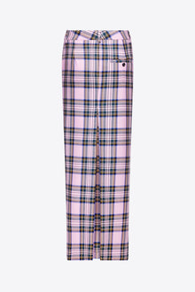 Checked Midi Skirt | Pink Multi