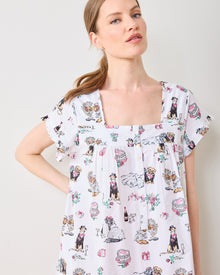 Fur Ever Yours - Pintuck Nightgown - Cloud - Printfresh