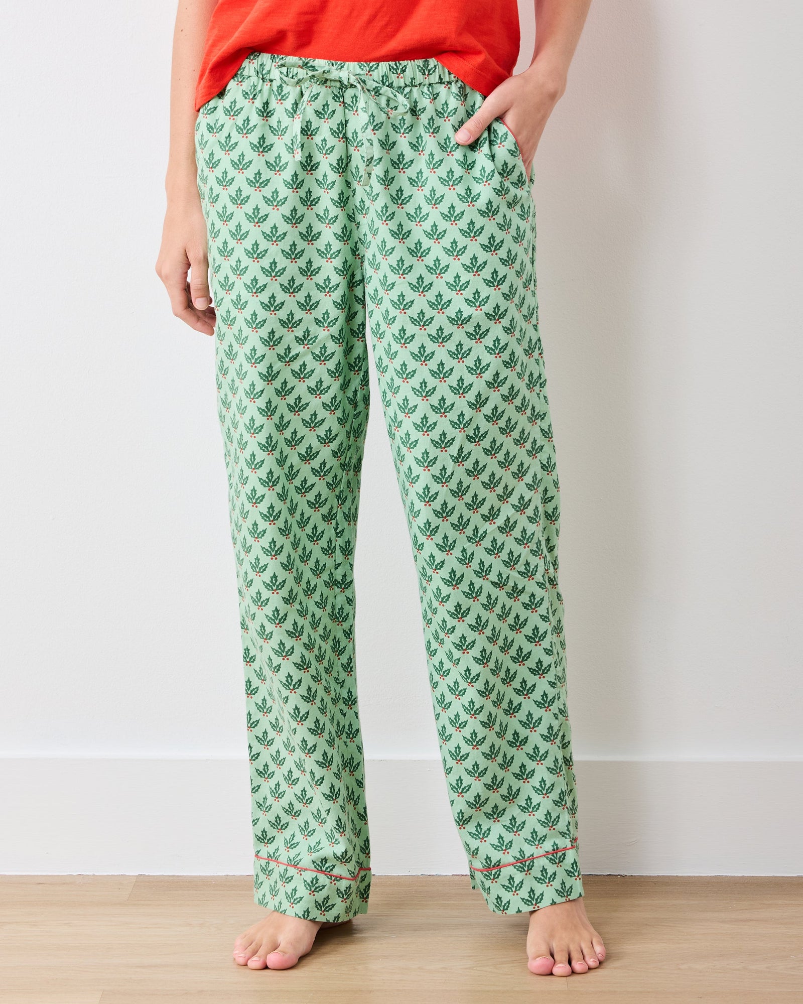 Holly Berry - PJ Pants - Sage - Printfresh