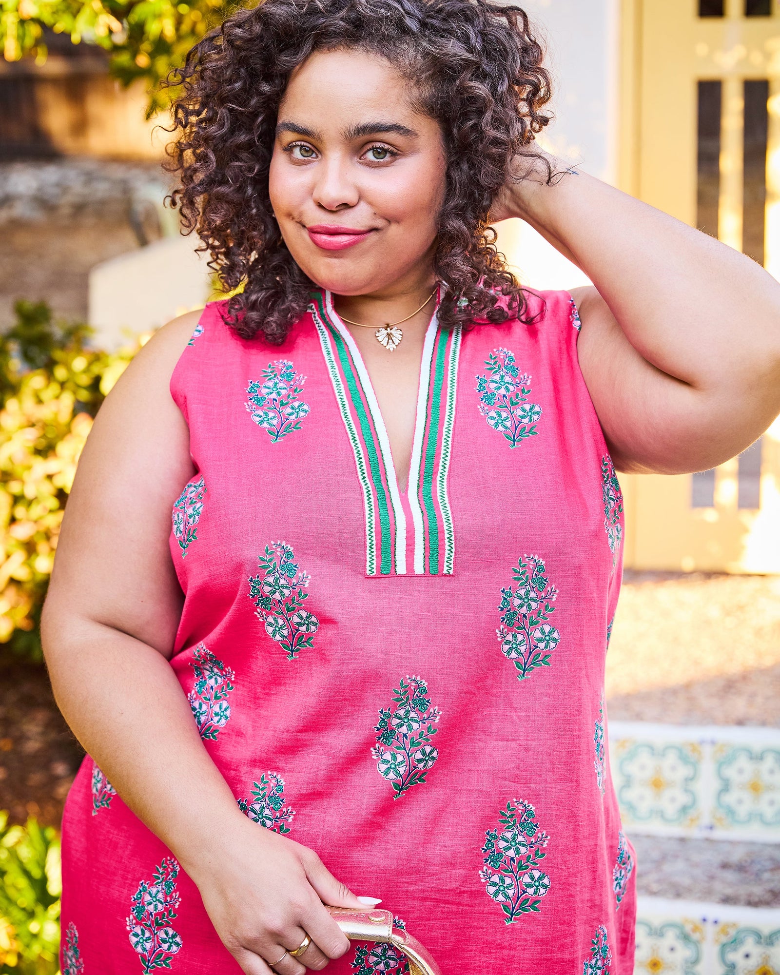 Bouquet Blossoms - Ocean View Shift - Hot Pink - Printfresh