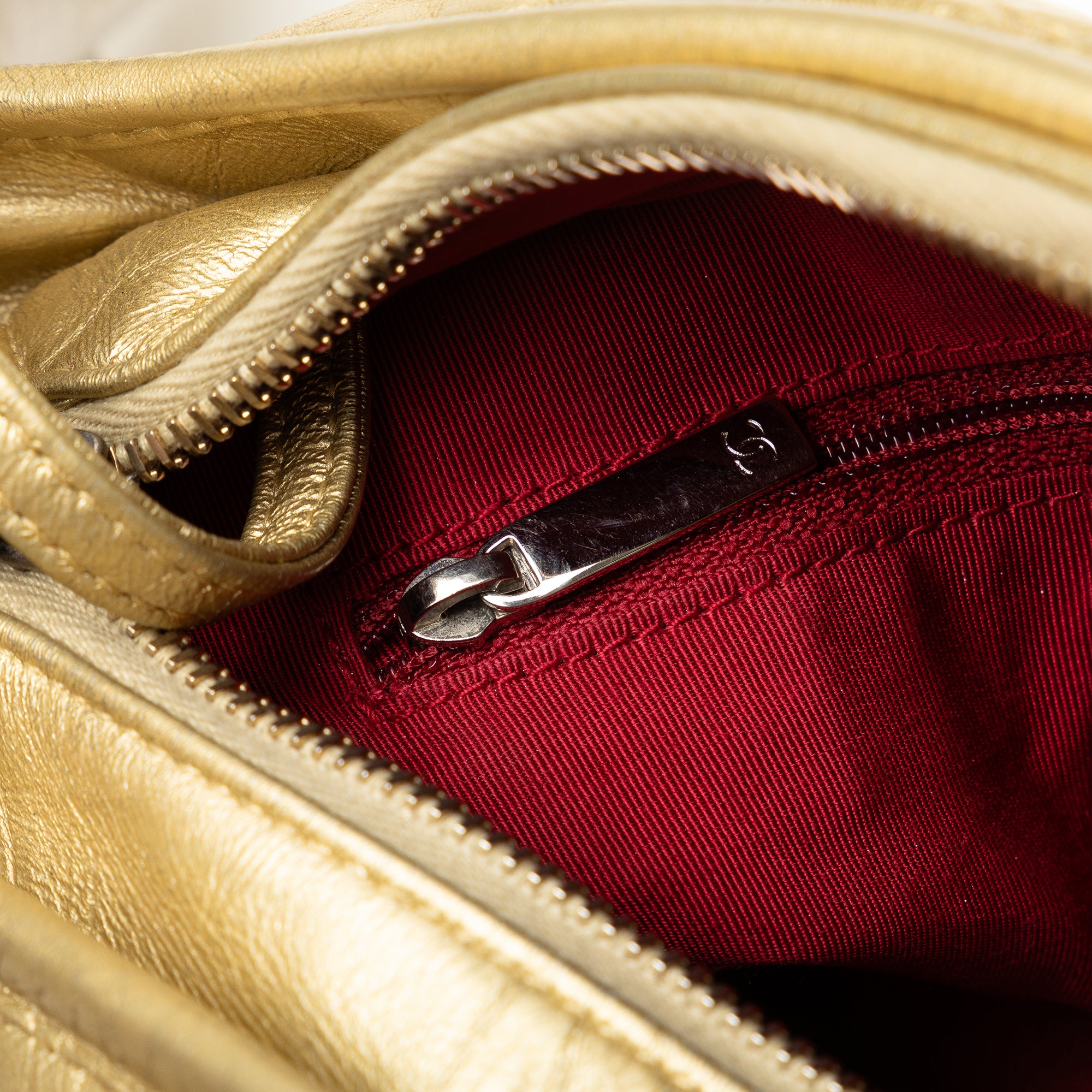 Chanel | Pre-Owned Small Metallic Lambskin Gabrielle Crossbody | Gold