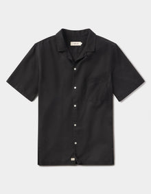 Men | Sueded Costa Resort Shirt | Black