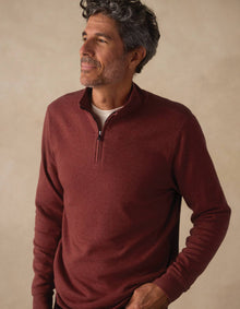 Men | Puremeso Weekend Quarter Zip | Redwood