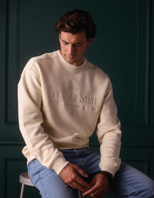 Men | Normal Fleece Graphic Pullover | Ivory