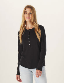 Women | Puremeso Henley | Black