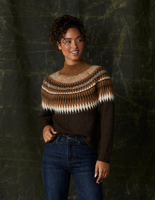 Women | Nomad Fair Isle Sweater | Espresso Multi