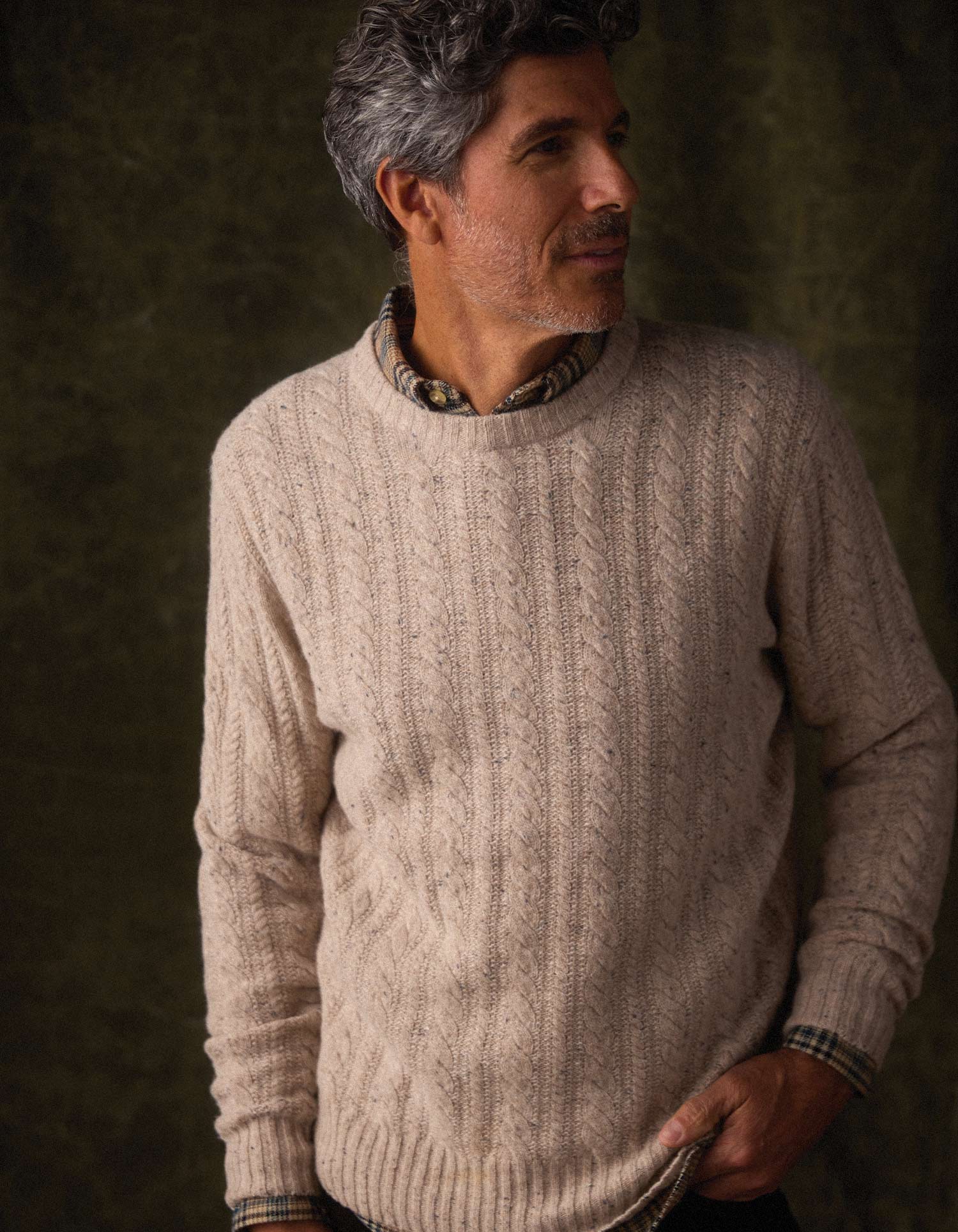 Men | Kennedy Cable Crew | Stone