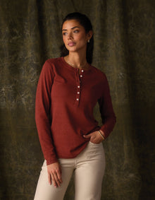 Women | Puremeso Henley | Terracotta