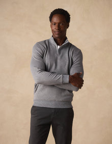 Men | Fleece Puremeso Quarter Zip | Athletic Grey