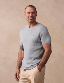 Men | Waffle Knit Sweater Tee | Misty Harbor