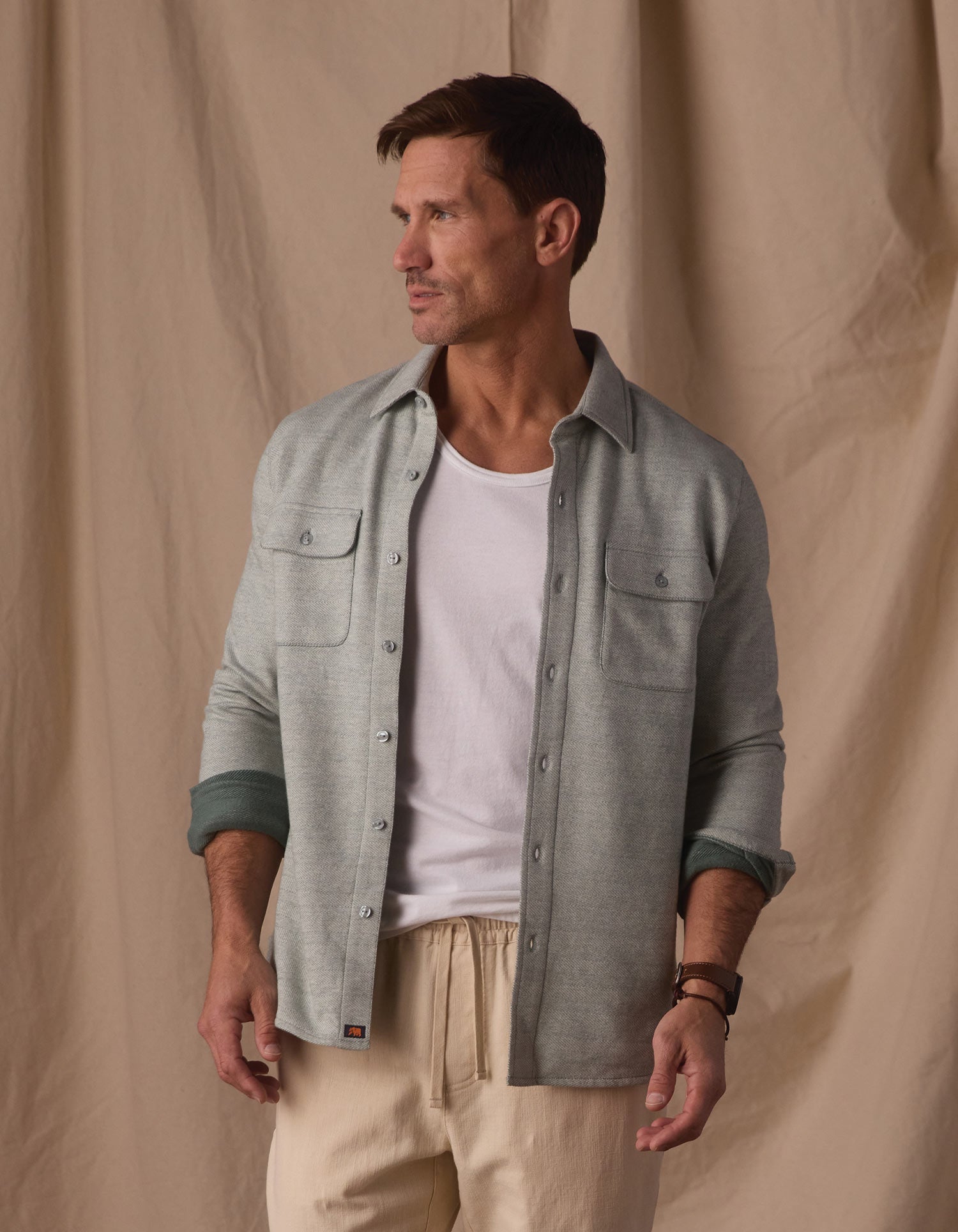 Men | Textured Knit Shirt | Juniper