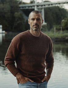 Men | Homebound Crewneck Sweater | Spiced Brandy