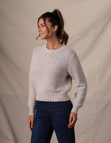 Women | Openwork Fisherman Sweater | Sandstone