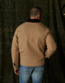 Men | Canvas Zip Front Jacket | Tan