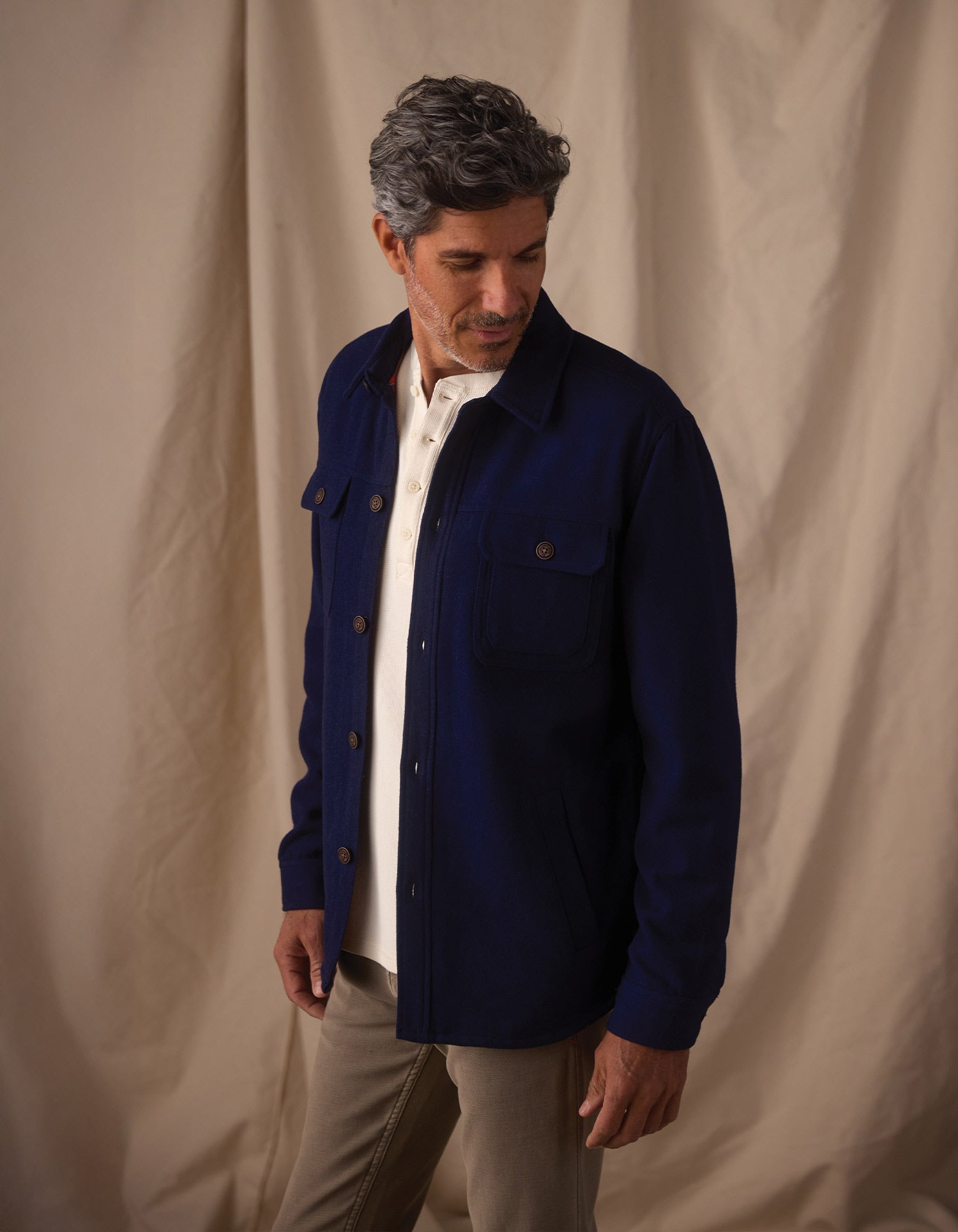 Men | Brightside Flannel Lined Workwear Jacket | Navy