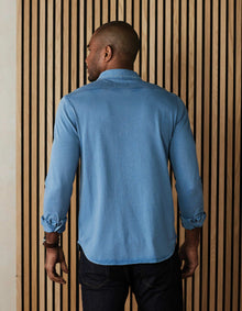 Men | Lennox Jersey Button Up | Slate Blue
