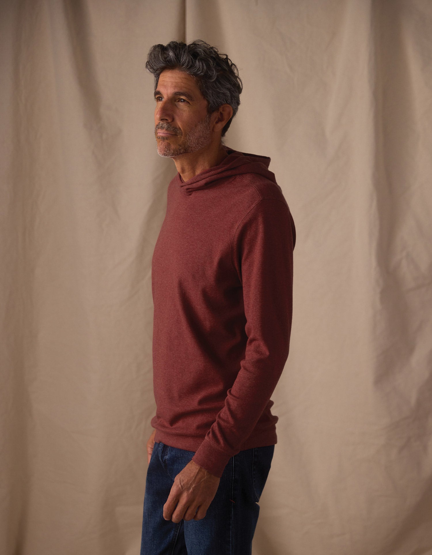 Men | Puremeso Essential Hoodie | Redwood