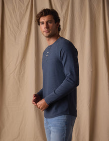 Men | Puremeso Everyday Henley | Indigo Blue