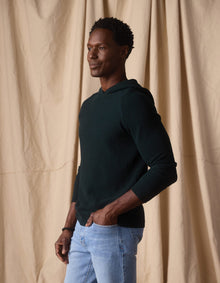 Men | COOLMAX® Textured Hoodie Sweater | Varsity Green
