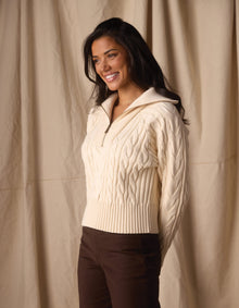 Women | Lola Everyday Quarter Zip | Cream