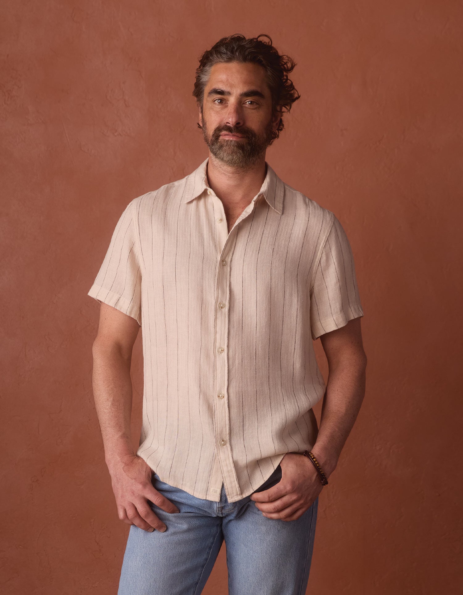 Men | Freshwater Everyday Shirt | Barolo Stripe