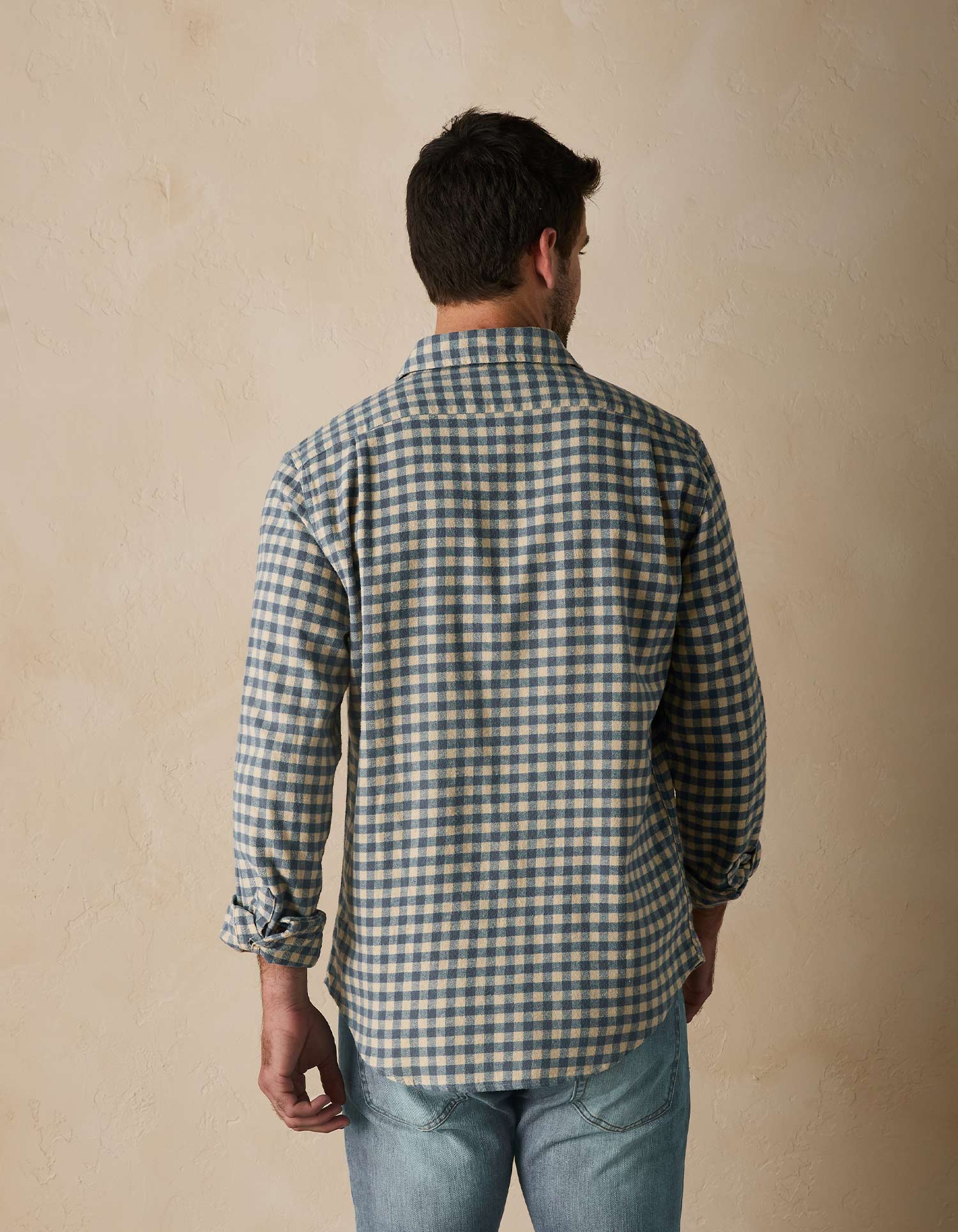 Men | Hudson Double Brushed Flannel | Khaki Plaid