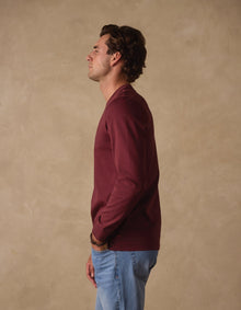 Men | Lennox Jersey Long Sleeve Tee | Port Wine