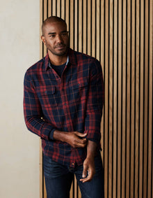Men | Mountain Overshirt | Garnet Plaid