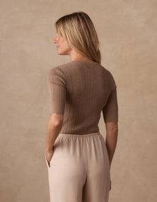 Women | Coco Henley Sweater | Taupe