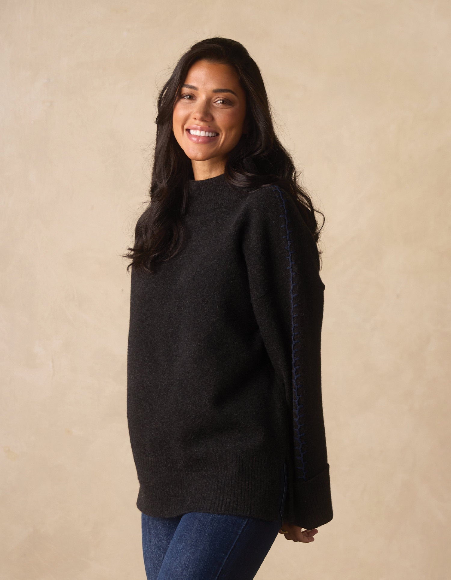 Women | Craft Stitch Sweater | Black