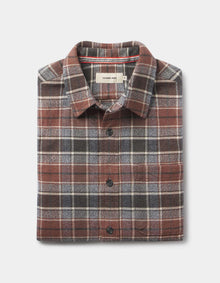 Men | Louis Heavyweight Flannel Overshirt | Spiced Brandy