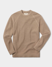 Men | COOLMAX® Textured Crewneck Sweater | Dark Taupe