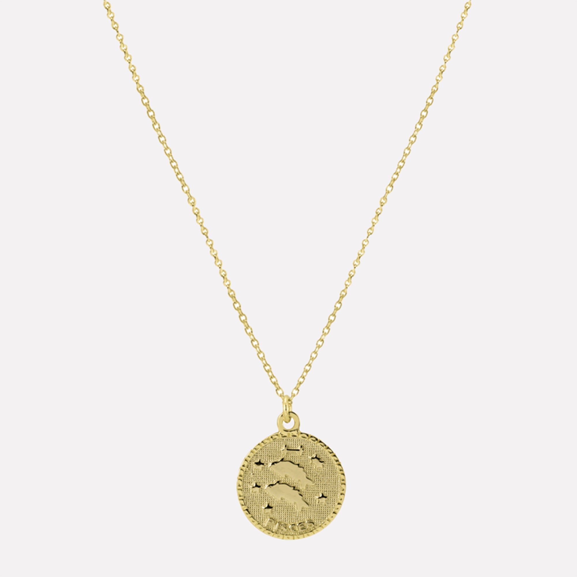 The Zodiac Medal Necklace Pisces | Gold Vermeil