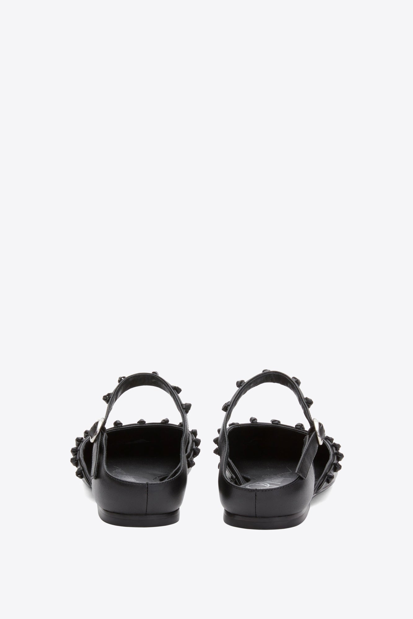 ID Mary Jane Flat with Leather Craft | Black