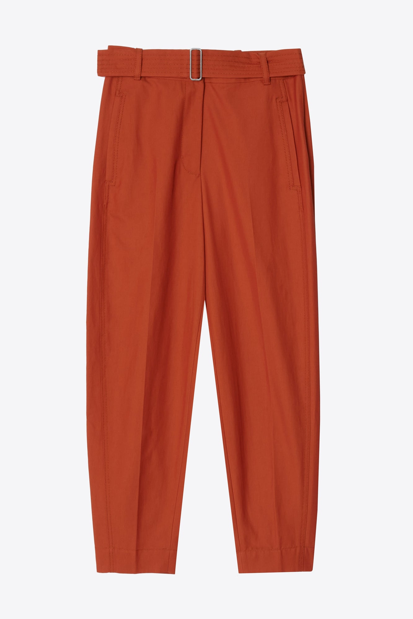Utility Flat Front Banana Trouser | Brick