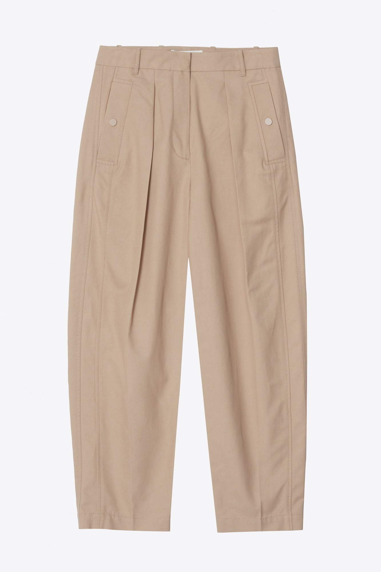 Single Pleat Tapered Utility Pant | Khaki