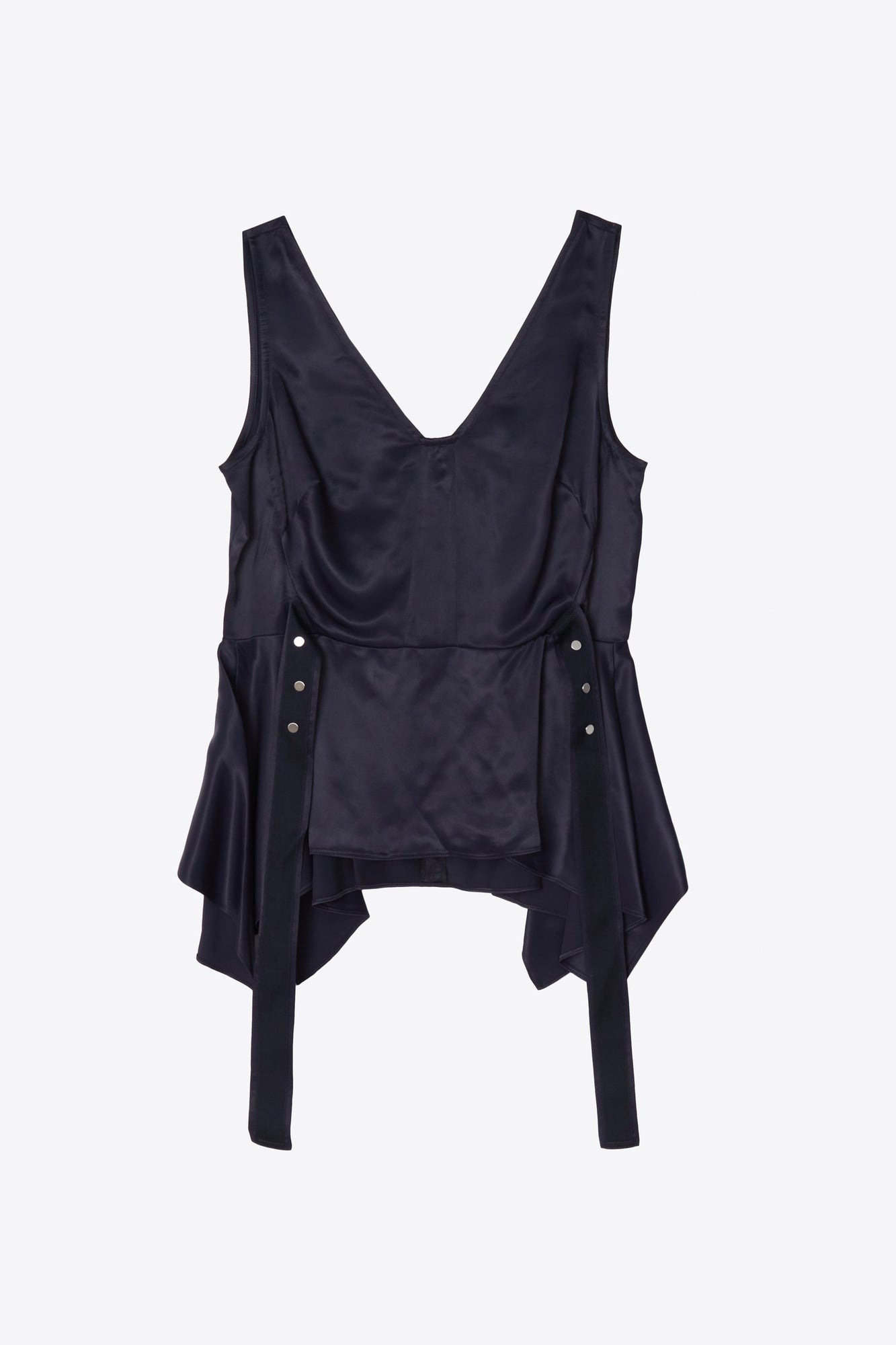 V-Neck Flounce Tank | Midnight