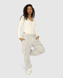 Women | Perfect Match Cargo Trackpants | Grey Marle